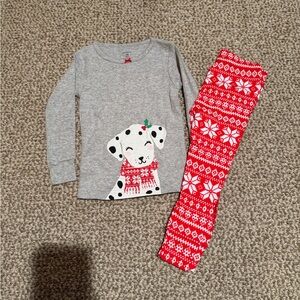Carter's Gray and Red Holiday Dalmatian Pajama Set